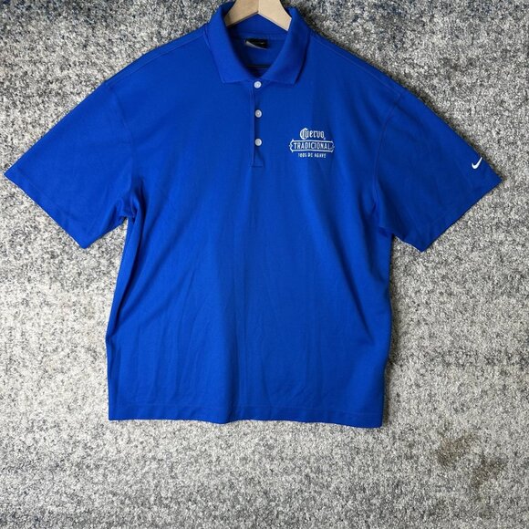 Nike Golf Polo Shirt Mens Large Dri-FIT Cuervo Tradicional Embroidered Tequila - Picture 1 of 6